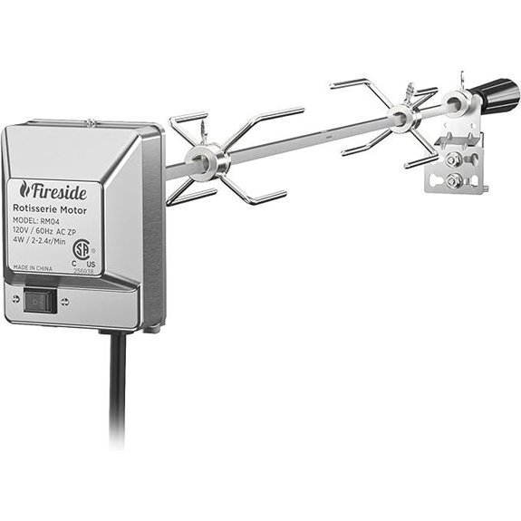 TURBRO Stainless Steel Rotisserie Kit for Gas Grills