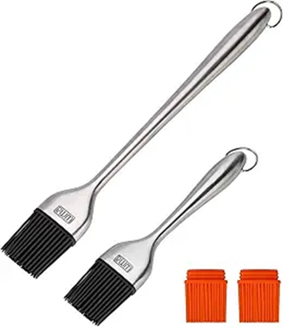 Rwm Stainless Steel Basting Brush with Silicone Heads