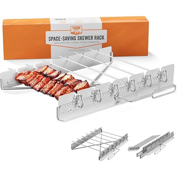 Yukon Glory Rotating Stainless Steel Skewer Rack