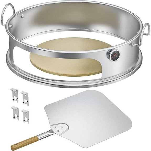 Onlyfire Stainless Steel Pizza Kit for Weber 22-Inch Grills