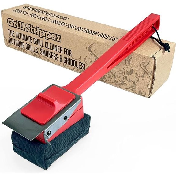 Bristle-Free Grill Brush with Steam and Scraper