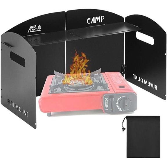 Steel Camp Stove Windscreen with Storage Bag