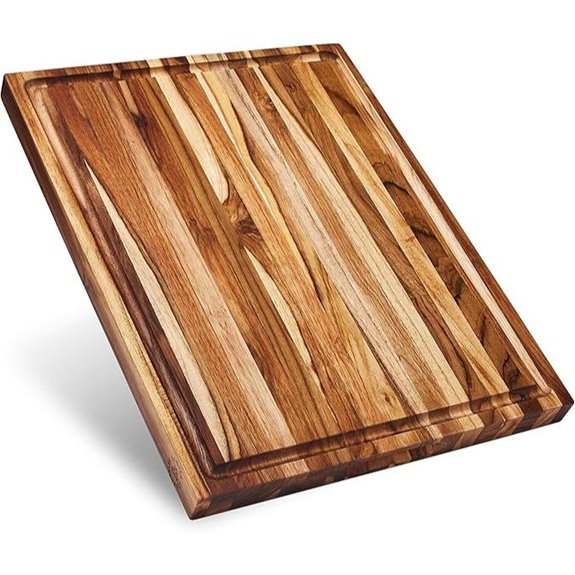 Sonder Large Teak Wood Cutting Board with Juice Groove