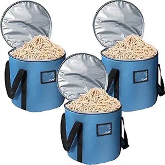 3 Pcs 20lbs Fuel Pellet Storage Bag
