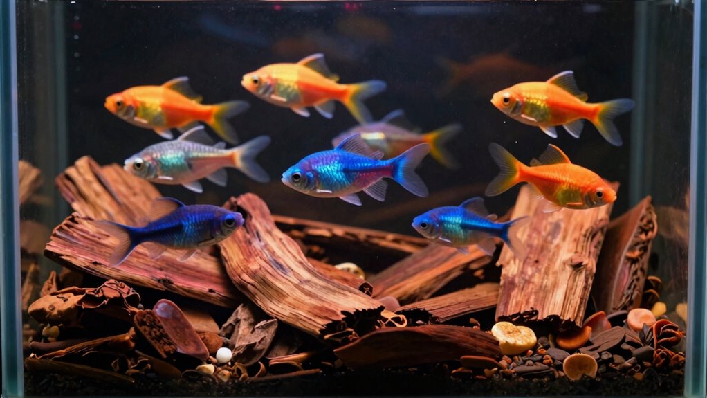 top fish tank wood chips