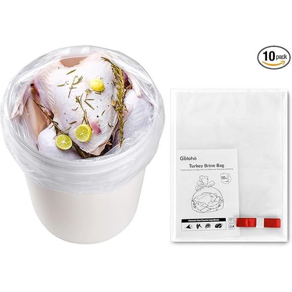 10 Pack Turkey Brine Bags for Marinating and Brining