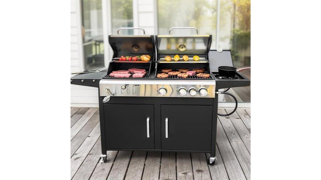 versatile gas and charcoal grill