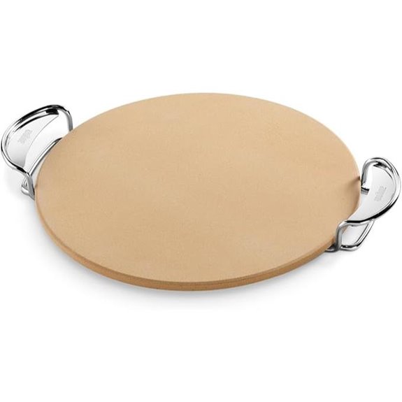Weber Gourmet BBQ System Pizza Stone with Carry Rack,16.7 Long