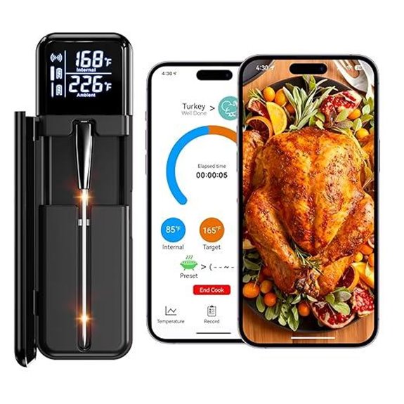Smart Wireless Meat Thermometer with App Control