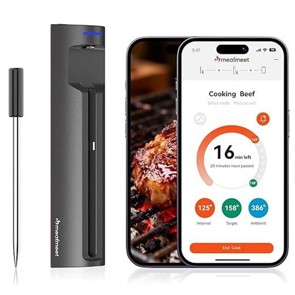 Pro WiFi Wireless Meat Thermometer with App Monitoring