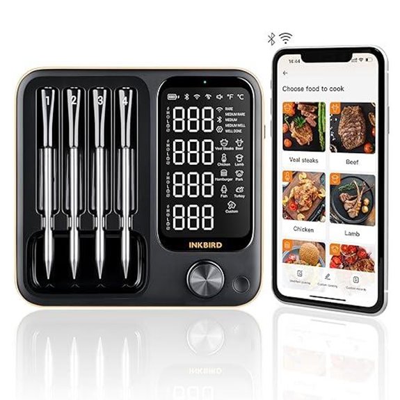 INKBIRD Wireless Meat Thermometer with 4 Probes