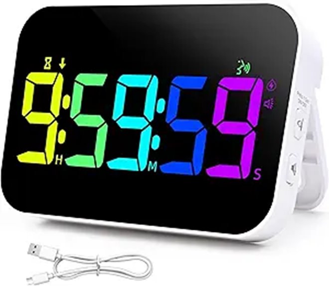 Rechargeable Digital Kitchen Timer with Loud Alarm