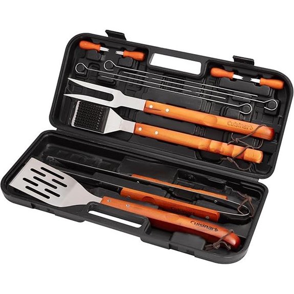Cuisinart 13-Piece Wooden Handle Grill Tools Set