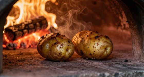 bake potatoes with residual heat