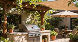 build shaded outdoor cooking area