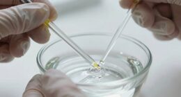 clean thermometer probe gently