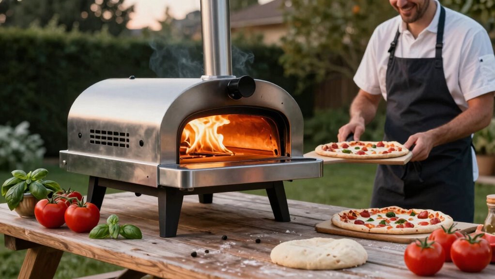 convenient outdoor pizza making