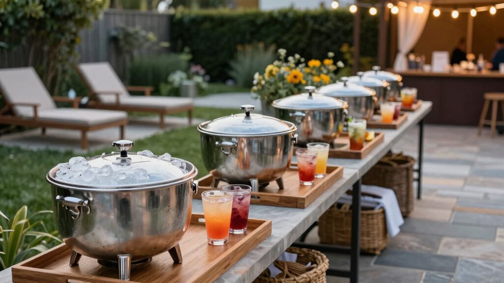 effortless outdoor drink organization