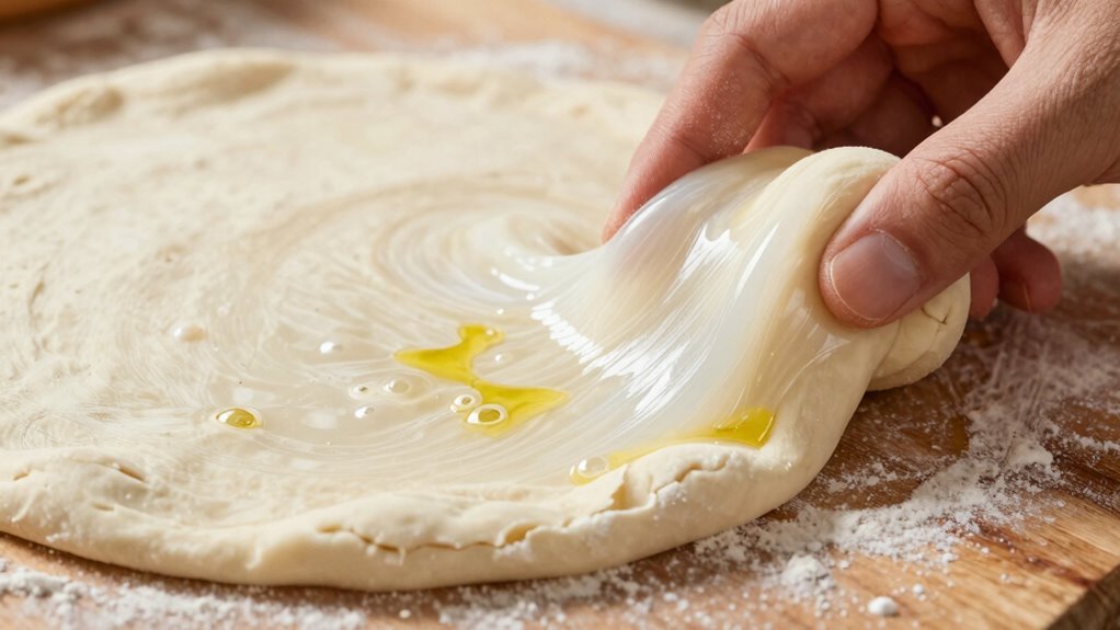 elastic gluten strands react