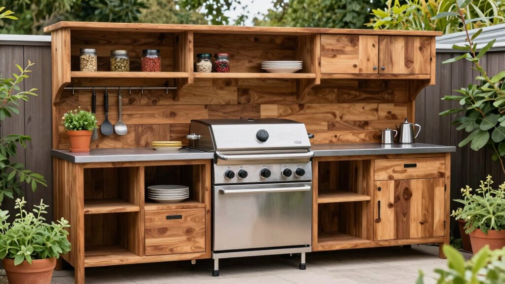 enhance backyard cooking storage