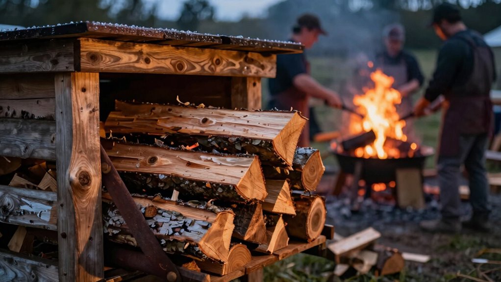 firewood safety and organization