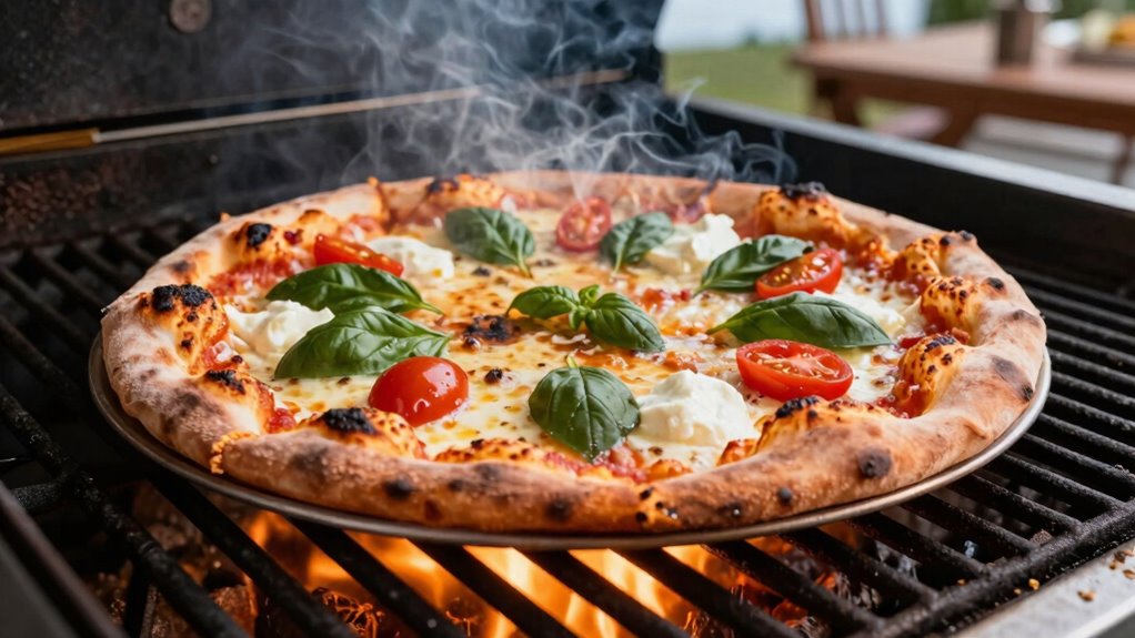 grilled pizza with perfect toppings