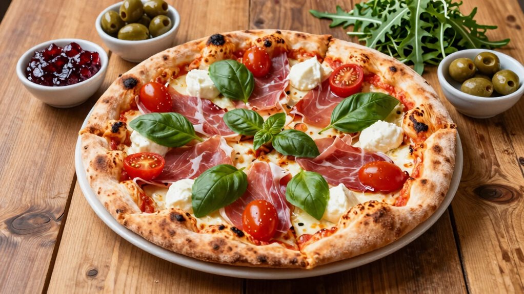 homemade gourmet pizza creation