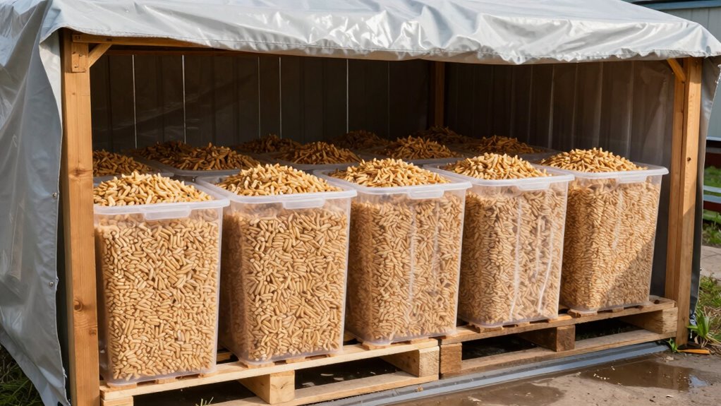 keep pellets in dry storage