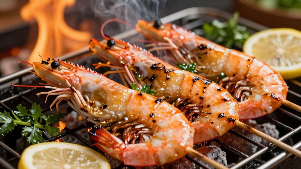 marinate skewer grill serve
