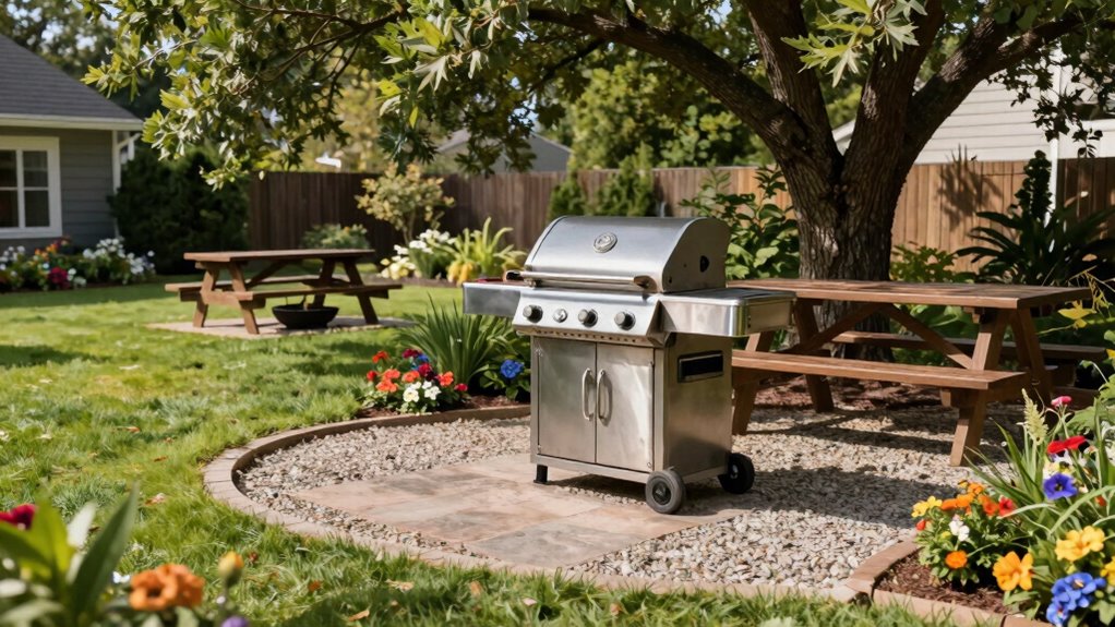 optimal backyard grill placement