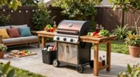 organize grilling and prep area