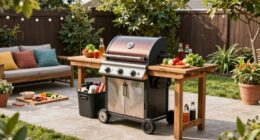 organize grilling and prep area