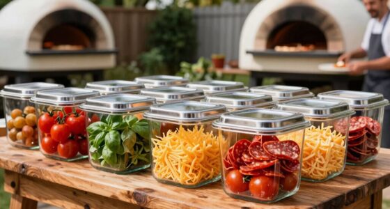 organize ingredients for quick pizza