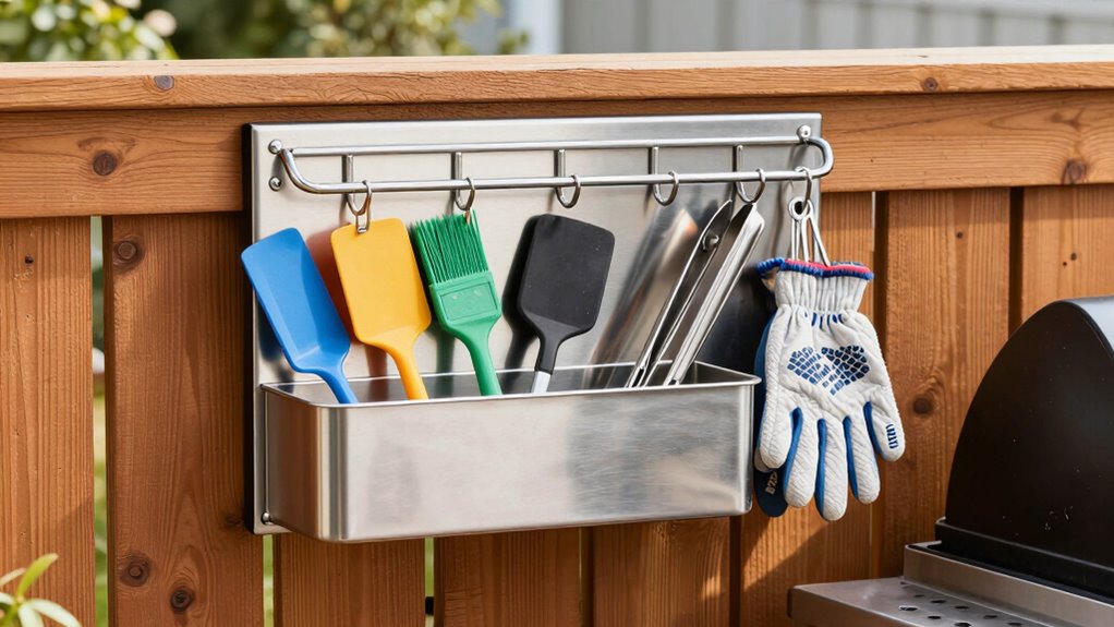 organized outdoor grilling space