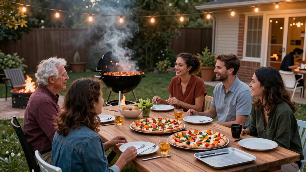 organized pizza bbq party