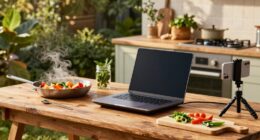 outdoor digital cooking setup