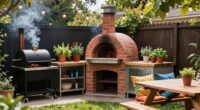 outdoor pizza and smoke area