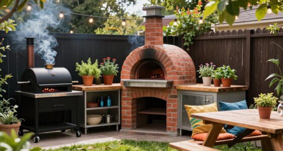 outdoor pizza and smoke area
