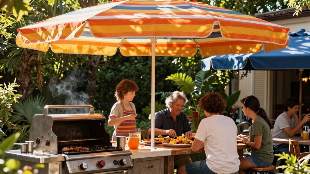 outdoor shading enhances grilling