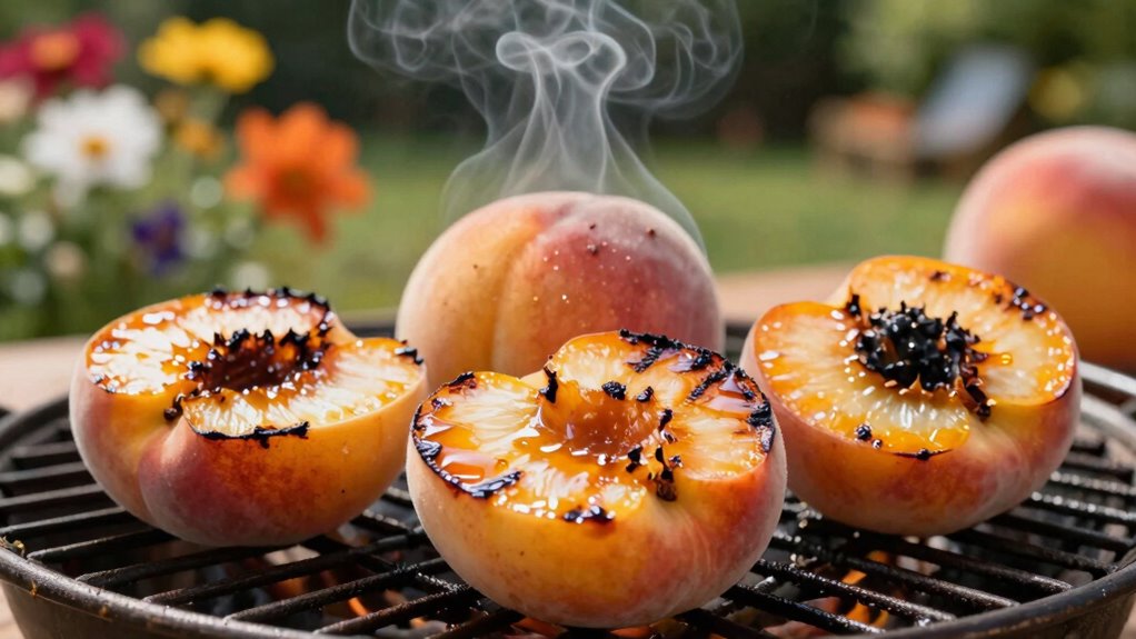 perfectly grilled sweet peaches