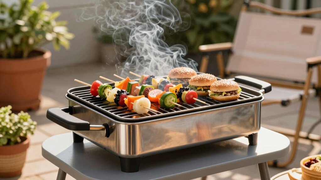 portable compact patio grilling