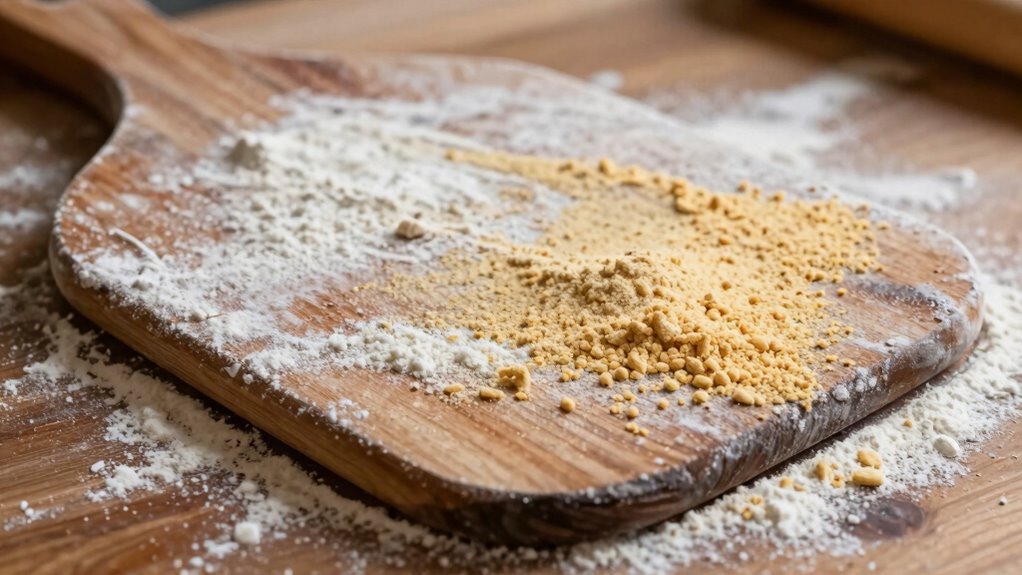 prevent burning semolina on peel