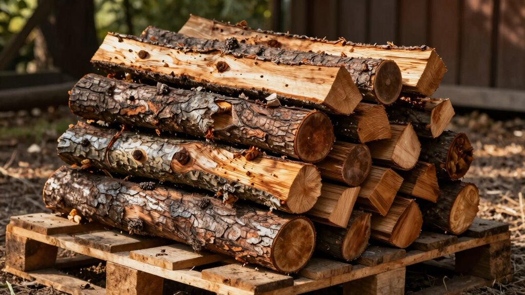 properly store seasoned wood