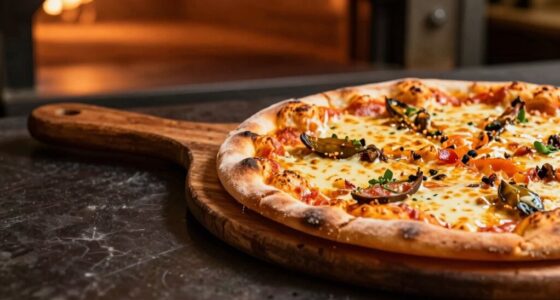 rotates pizza for even baking