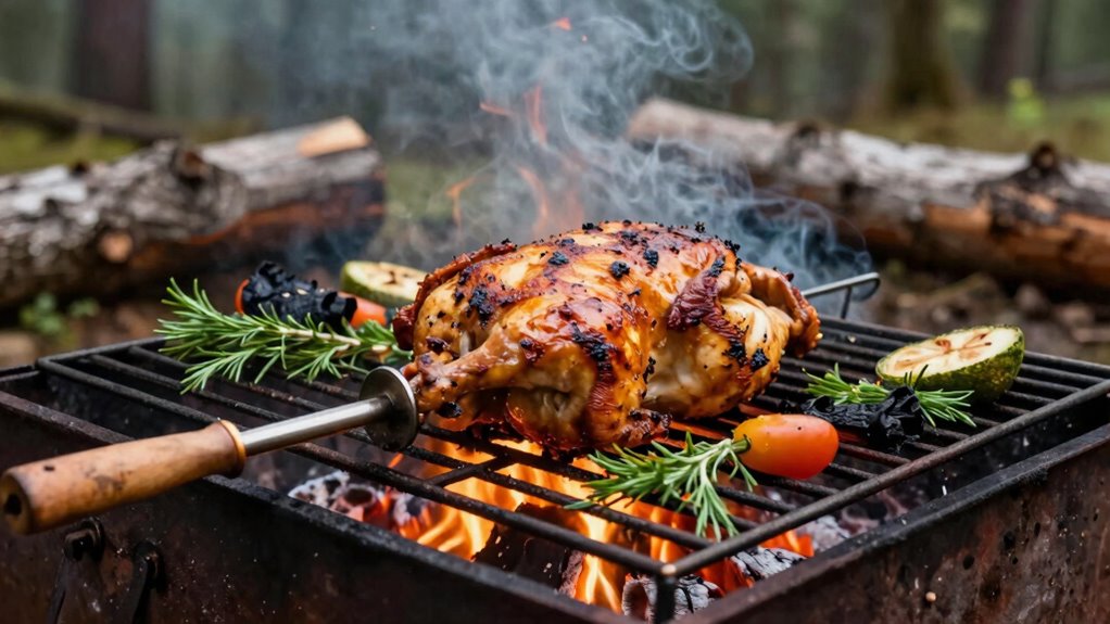 rotisserie enhances outdoor cooking