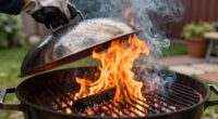 safely extinguish grill fire