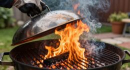 safely extinguish grill fire