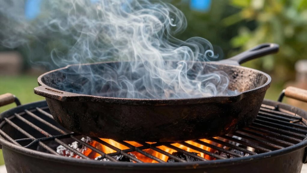 seasoned cast iron grilling