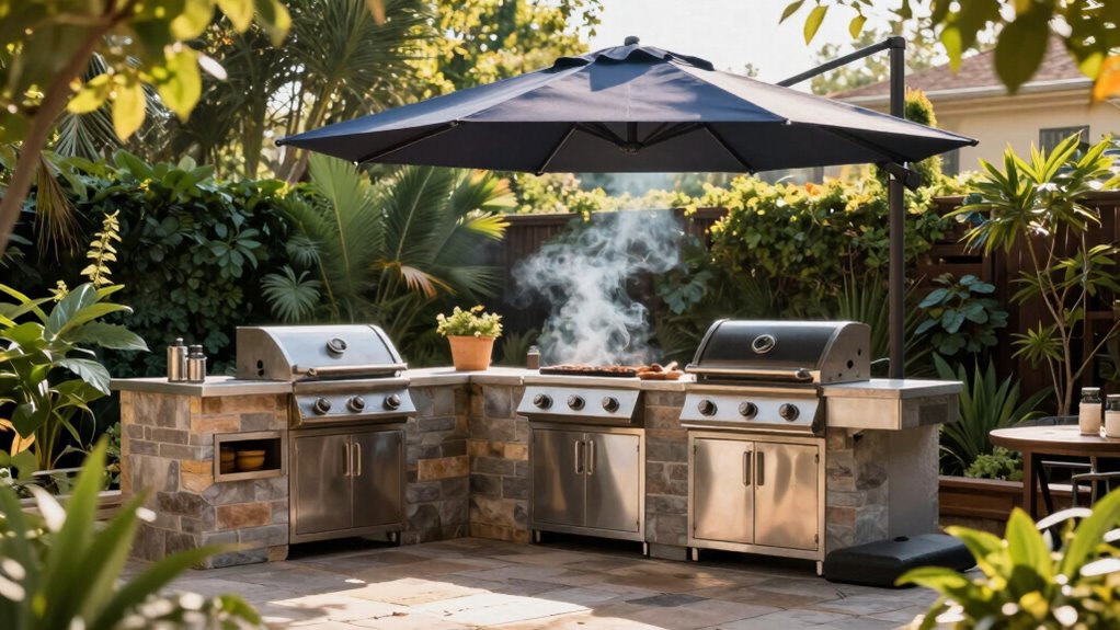 shade enhances outdoor cooking