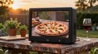 simple outdoor pizza making